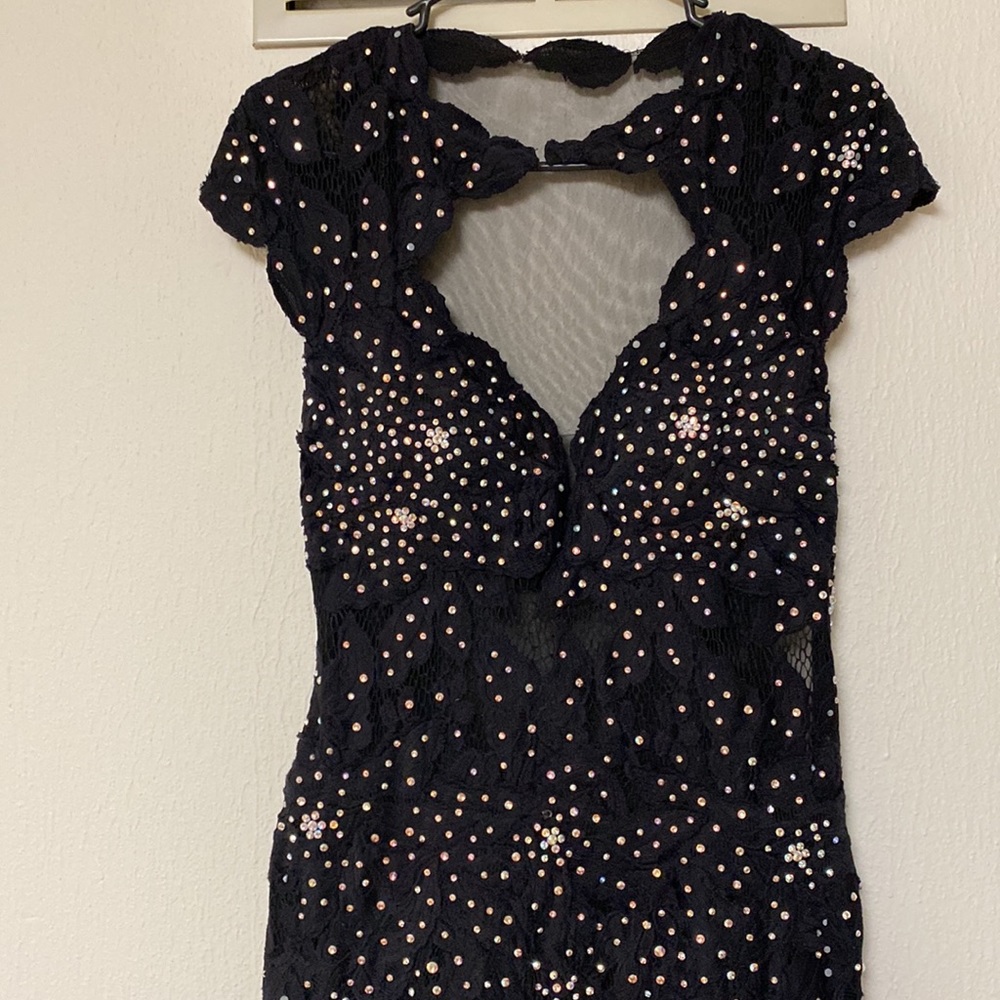 Black Lacy Prom Dress